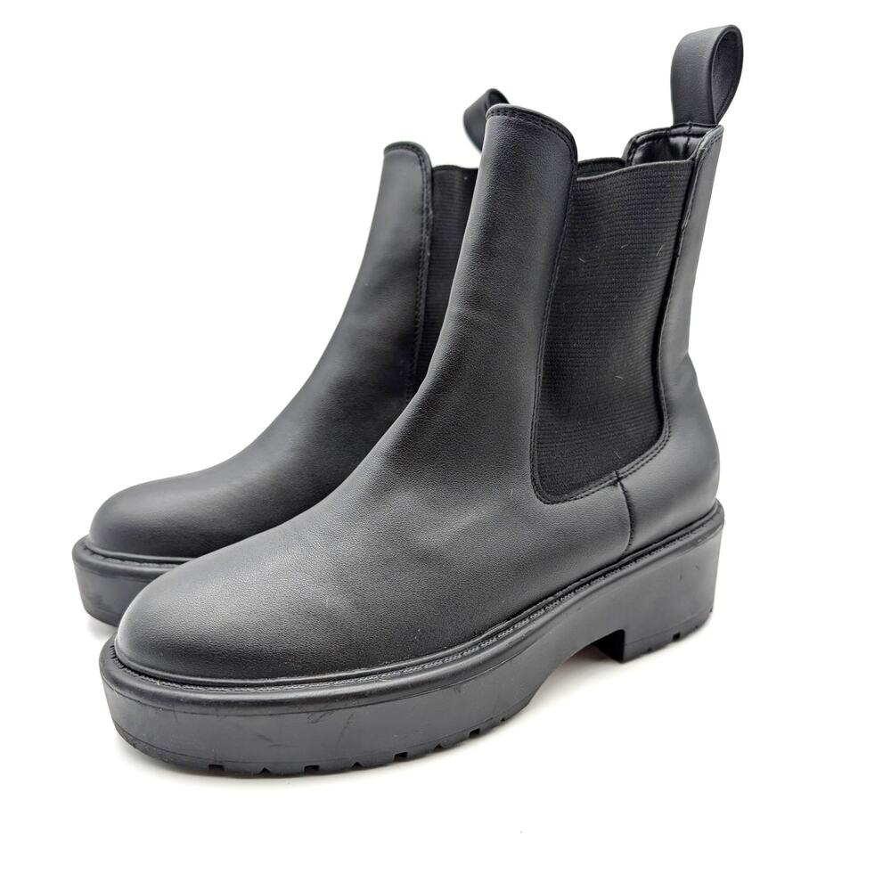 Steve Madden Madalyn Chelsea Ankle Boots Women's Black Size US6M EU36.5